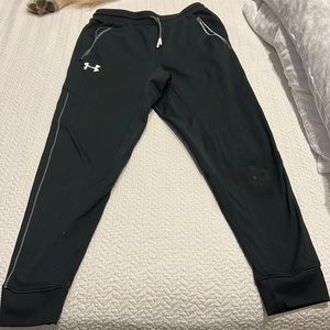 Boys Under Armour Joggers. Cuffed at the Ankles. Black. Size M.